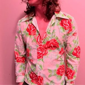 Tagless Floral Button Down